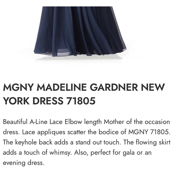 MGNY Madeline Gardner Formal Mother Of The Bride Charcoal Floor Length Bead 8/10 - Picture 14 of 16